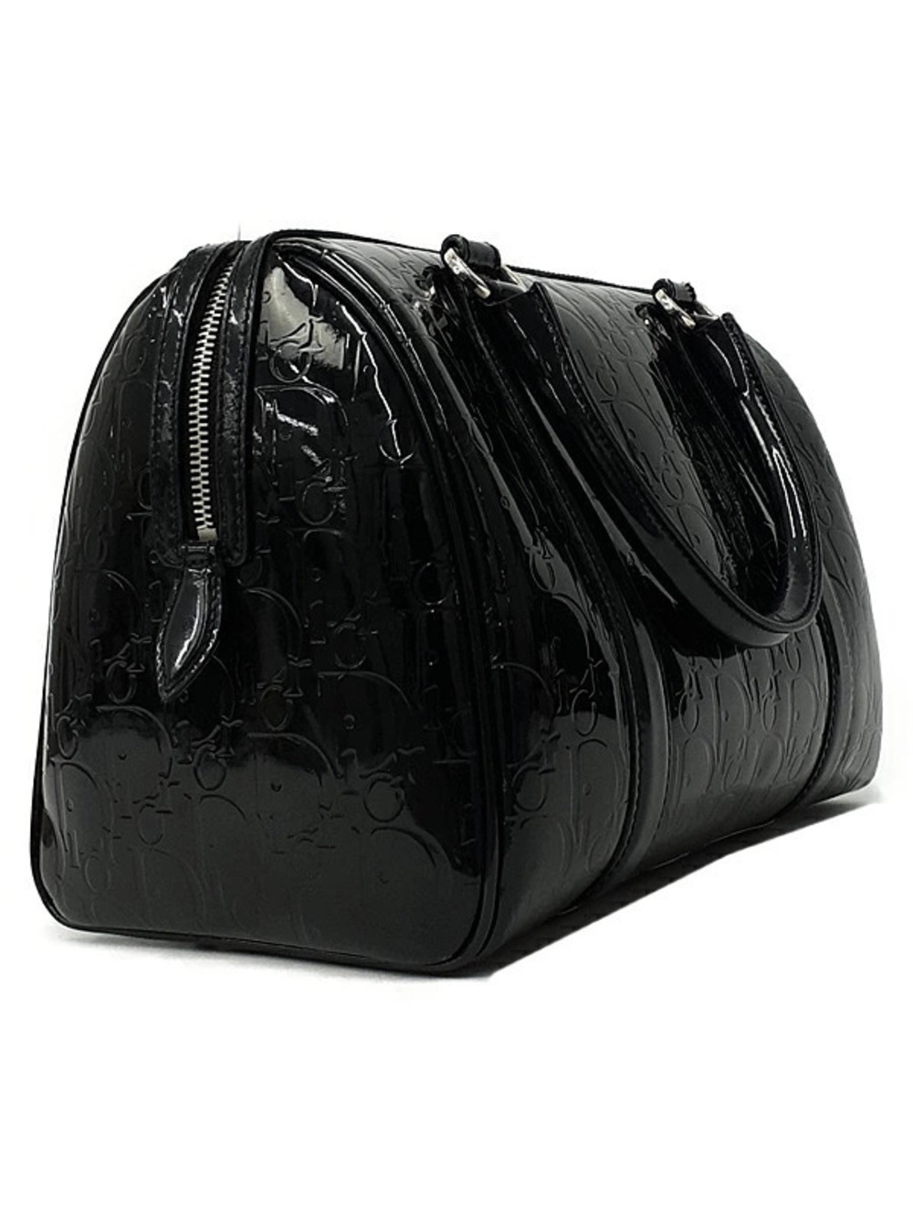 Dior Christian Handbag Bag Boston Trotter Black